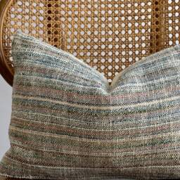 Brown Tribal Hemp Hand Woven Natural Dye Color Pillow Cover - thumbnail 2