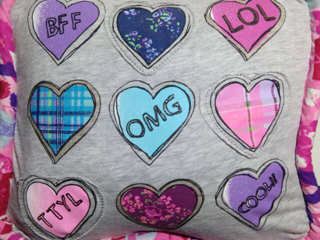 Heart Grid Pillow, Cover Only - image 1