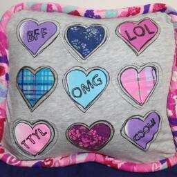Heart Grid Pillow, Cover Only - thumbnail 3