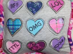 Heart Grid Pillow, Cover Only - thumbnail 1