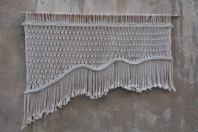 Boho Living Room Decor, Over Bed Wall Art, Macrame Headboard, Bohemian Home Decor Tapestry - image 1