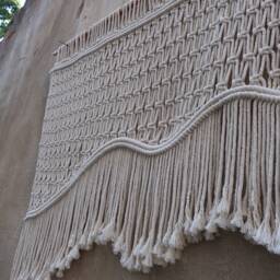 Boho Living Room Decor, Over Bed Wall Art, Macrame Headboard, Bohemian Home Decor Tapestry - thumbnail 4