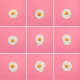 Handmade Sunny Side Up Egg Clay Sculpture Collectible Painted Decor - thumbnail 4