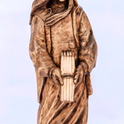 The Girl With Matches Wooden Statue Hand Made Sculpture - thumbnail 4