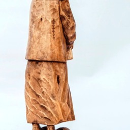 The Girl With Matches Wooden Statue Hand Made Sculpture - thumbnail 3
