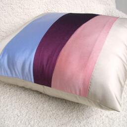 Pink Blue Cream Purple Pillow Case 16 in Sienna Design - thumbnail 3