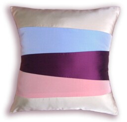 Pink Blue Cream Purple Pillow Case 16 in Sienna Design - thumbnail 1