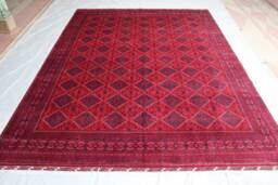 Custom Size, Afghan Rugs, Extra Large Area Rug, Handmade Wool Rug, Turkmen Bukhara Oriental Tribal Living Room Rug - thumbnail 1