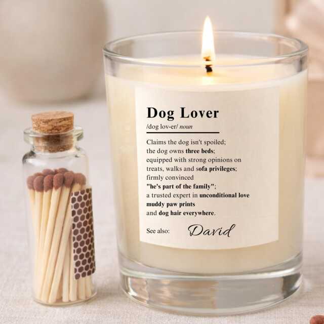 Personalised Dog Lover Candle Gift, Custom Pet Owner Present, Birthday Christmas Gift Box - image 1