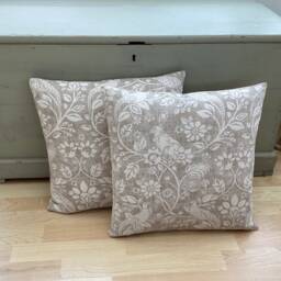Large Country Linen Cushion Cover Heathland Game Birds & Hares - thumbnail 2