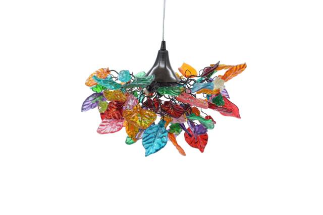 Handmade Colorful Resin Flower Chandelier - image 1