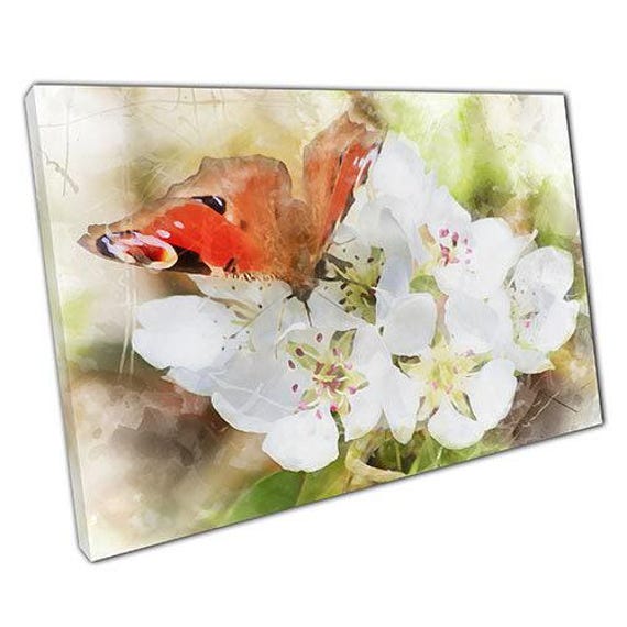 Elegant Watercolor Butterfly Canvas Print Nature-Inspired Wall Art For Home & Office Decor - image 1