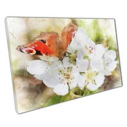 Elegant Watercolor Butterfly Canvas Print Nature-Inspired Wall Art For Home & Office Decor - thumbnail 1
