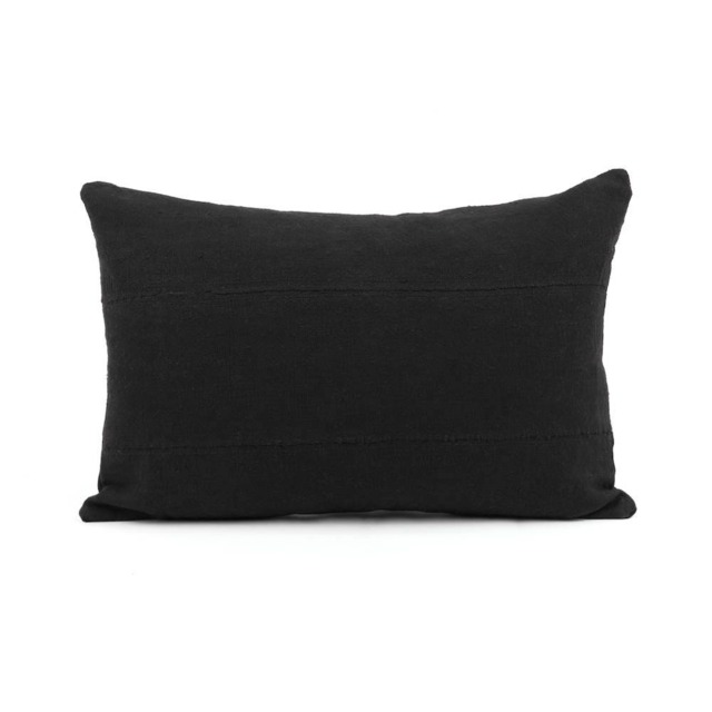 Black Mud Cloth Pillow Cover, Handmade - image 1