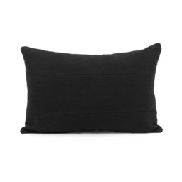 Black Mud Cloth Pillow Cover, Handmade - thumbnail 1