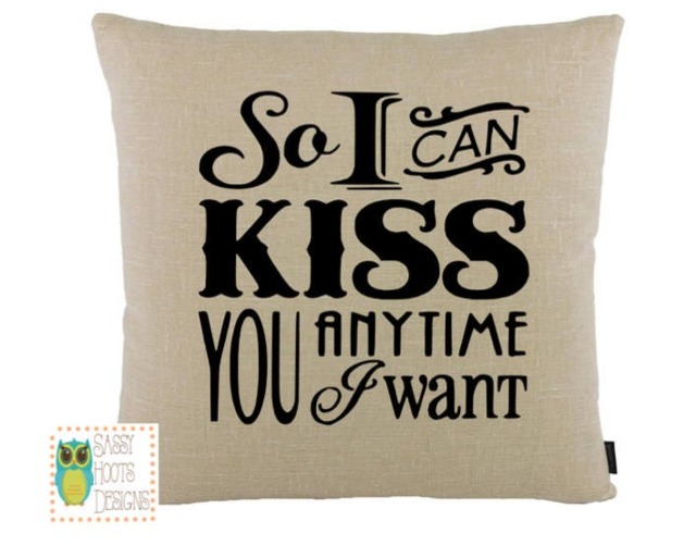 So I Can Kiss You Anytime Want, Decorative Throw Pillow, Country Decor, Southern Sweet Home Alabama, Rustic Pillows - image 1