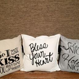So I Can Kiss You Anytime Want, Decorative Throw Pillow, Country Decor, Southern Sweet Home Alabama, Rustic Pillows - thumbnail 2