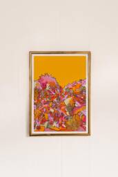 Coral Reef Art Print Bright Coastal Bathroom Decor - thumbnail 1