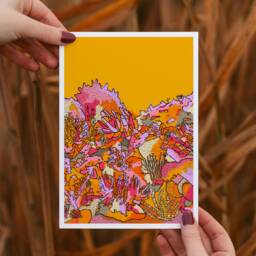 Coral Reef Art Print Bright Coastal Bathroom Decor - thumbnail 3