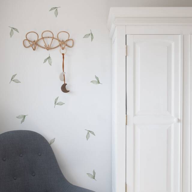 Dreamy Leaves Fabric Wall Stickers - Removable & Reusable - image 1