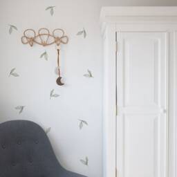 Dreamy Leaves Fabric Wall Stickers - Removable & Reusable