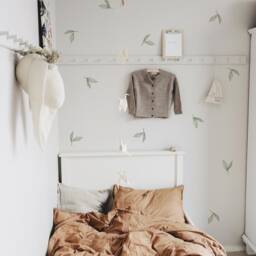 Dreamy Leaves Fabric Wall Stickers - Removable & Reusable - thumbnail 2