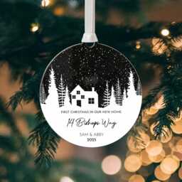 Personalised First Christmas New Home Ornament Mirror Xmas Decoration - thumbnail 2