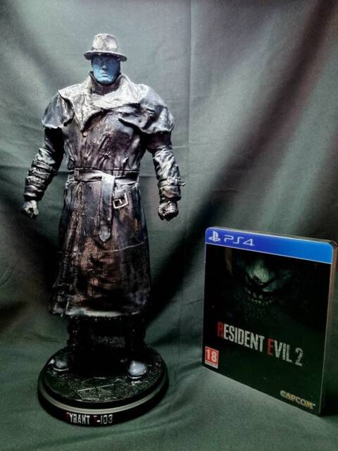 Resident Evil 2 Tyrant Mr X 1/6 Scale Statue with Base - Wet Look Rain Coat - image 1