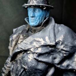 Resident Evil 2 Tyrant Mr X 1/6 Scale Statue with Base - Wet Look Rain Coat - thumbnail 2