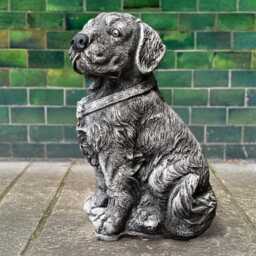 Concrete Labrador Statue Outdoor Garden Dog Figurine Stone Pet Sculpture Cement Memorial Decoration Lover Gift Yard Art - thumbnail 1