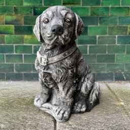 Concrete Labrador Statue Outdoor Garden Dog Figurine Stone Pet Sculpture Cement Memorial Decoration Lover Gift Yard Art - thumbnail 2