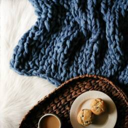 Custom Chunky Knit Throw Blanket - thumbnail 3