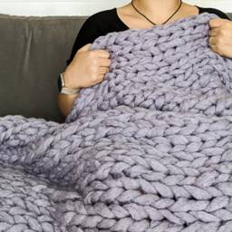 Custom Chunky Knit Throw Blanket - thumbnail 2