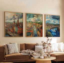 Set Of 3 Derry Posters, Northern Ireland Travel Prints, City Wall Art Set, Irish Poster Decor, Print Gift For Home - thumbnail 1