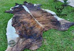xl Tricolor Cowhide Rug Peau De Vache. Cow Hide Skin - thumbnail 1