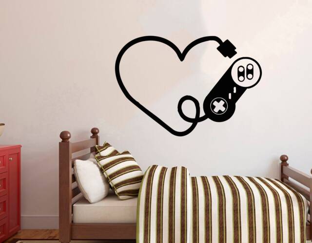 Gamer Wall Decal Video Game Controller, Removable Vinyl Art 3072 - image 1