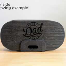 Wooden Phone Speaker Stand - Passive Acoustic Amplifier Personalized Gift For Him - thumbnail 4