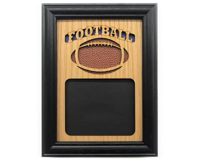 Football Picture Frame - 5x7 Holds 3x4 Photo- Decor, Player Gift For Parents Coach, Award - image 1