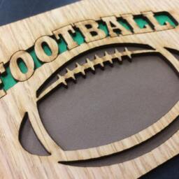 Football Picture Frame - 5x7 Holds 3x4 Photo- Decor, Player Gift For Parents Coach, Award - thumbnail 2