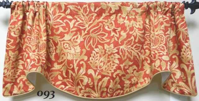 Duralee Window Valance/Lined Corded Rod Pocket Scalloped - image 1