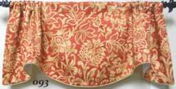 Duralee Window Valance/Lined Corded Rod Pocket Scalloped - thumbnail 1