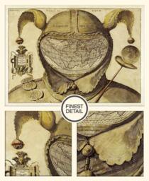 Fool's Cap Map Of The World Print - Vintage Cartography Wall Art - thumbnail 1