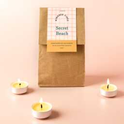 Tropical Scented Soy Wax Tealights - Secret Beach Gift Bag - thumbnail 1