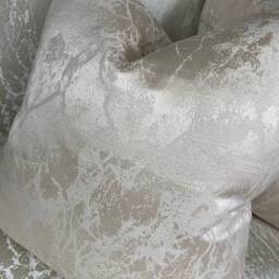 Made To Order Designer Cushion Cover Throw Pillow Marble Adeline Oyster Fabric - Bill Beaumont Double Sided Dm For Sample - thumbnail 3
