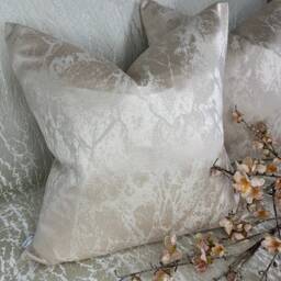 Made To Order Designer Cushion Cover Throw Pillow Marble Adeline Oyster Fabric - Bill Beaumont Double Sided Dm For Sample