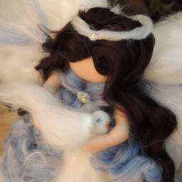 Needle Felted Wool Fairy Crystal Angel Waldorf Inspired By Rebecca Varon With Swarovski Crystals - thumbnail 4