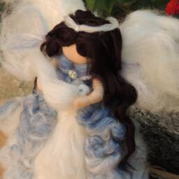 Needle Felted Wool Fairy Crystal Angel Waldorf Inspired By Rebecca Varon With Swarovski Crystals - thumbnail 2