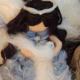 Needle Felted Wool Fairy Crystal Angel Waldorf Inspired By Rebecca Varon With Swarovski Crystals - thumbnail 3