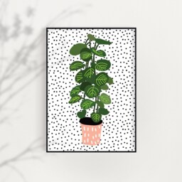 Polka Dot Plant Print, Indoor Wall Art, Plants, Kitchen Bedroom House Plant, Fake Plant, Print - thumbnail 3