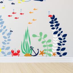 Kids Room Decals, Nautical Ocean Wall Decals - Sea Life Nursery Decor - thumbnail 3